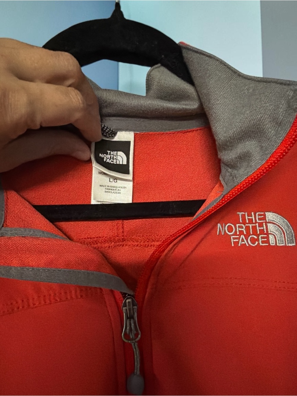 The North Face Women's Flight Series Red Softshell Jacket with Gray Trim